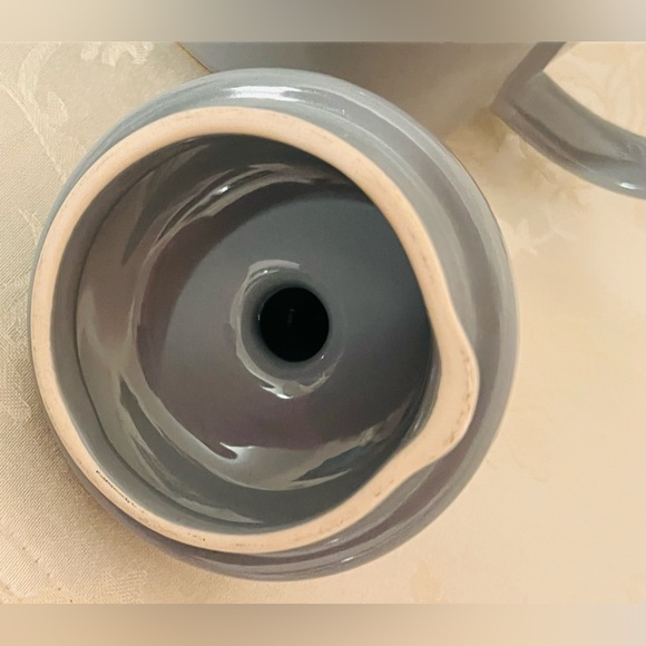 Vintage Cottagecore Waechtersbach West Germany Gray Stoneware Large Teapot - Picture 9 of 14